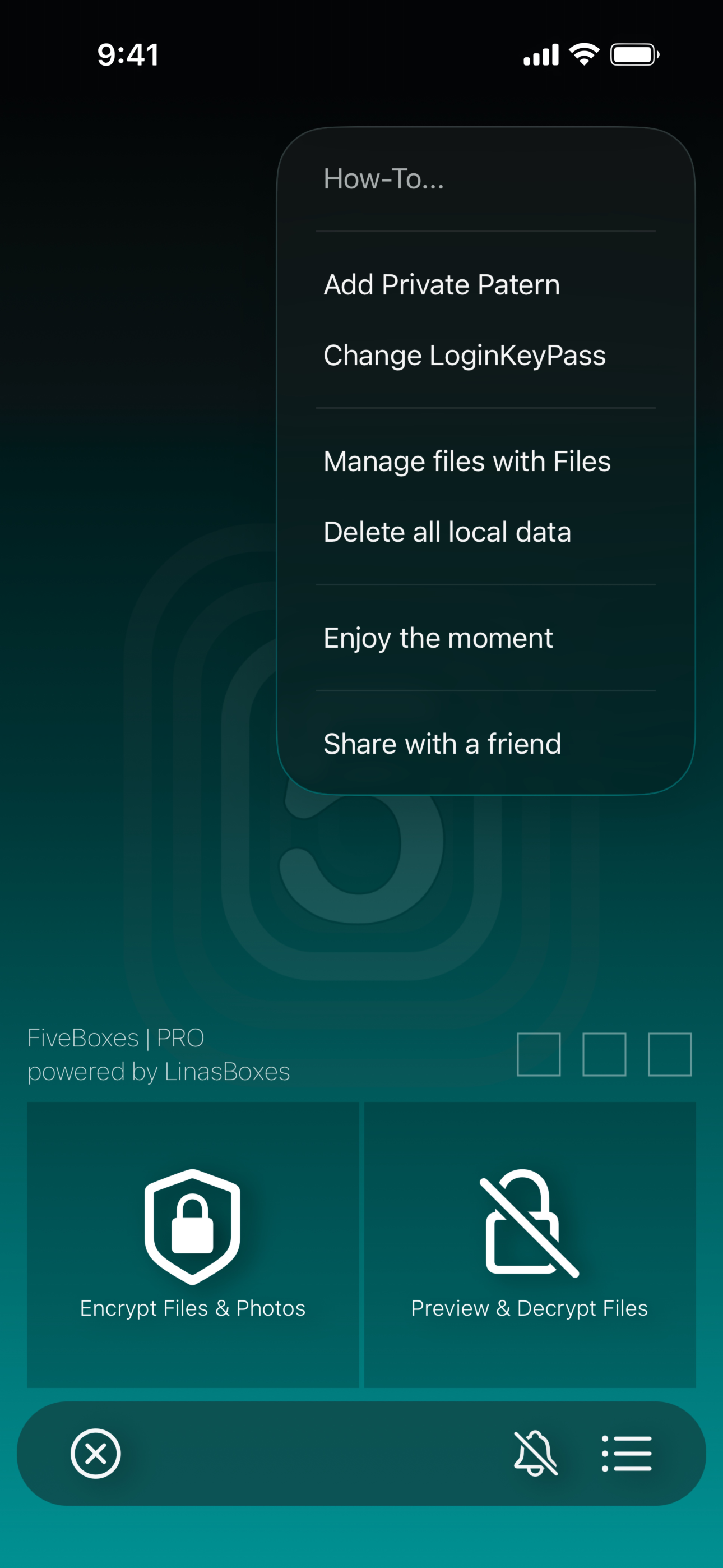 FiveBoxes Home application